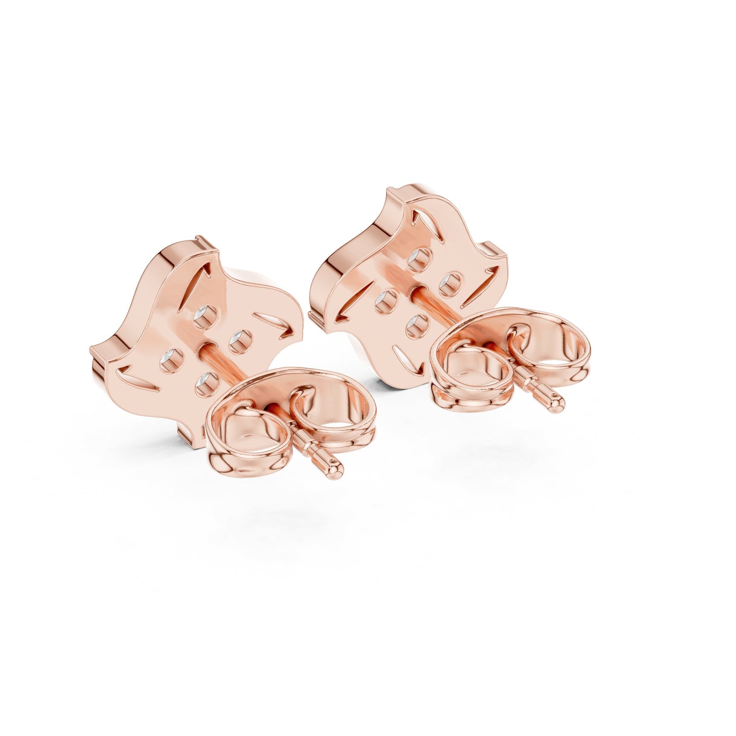 Round Stud Lab Grown Diamond Earrings