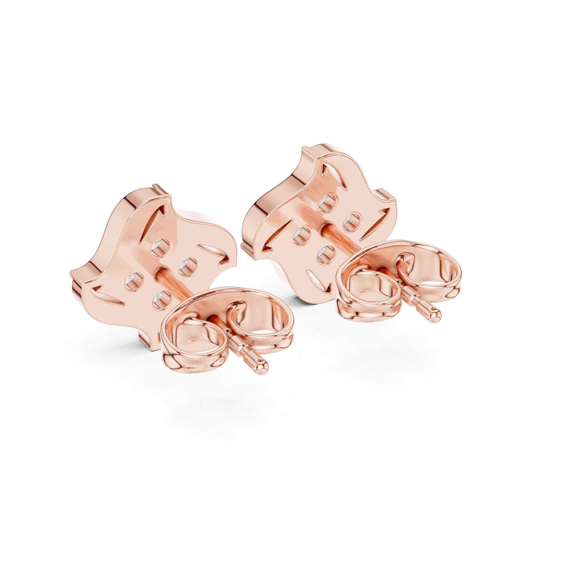 Round Stud Lab Grown Diamond Earrings