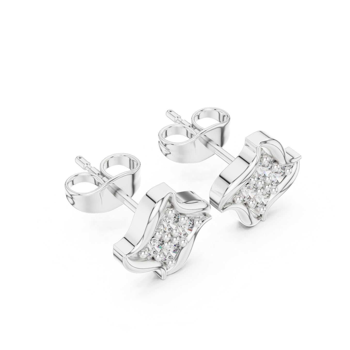 Round Stud Lab Grown Diamond Earrings
