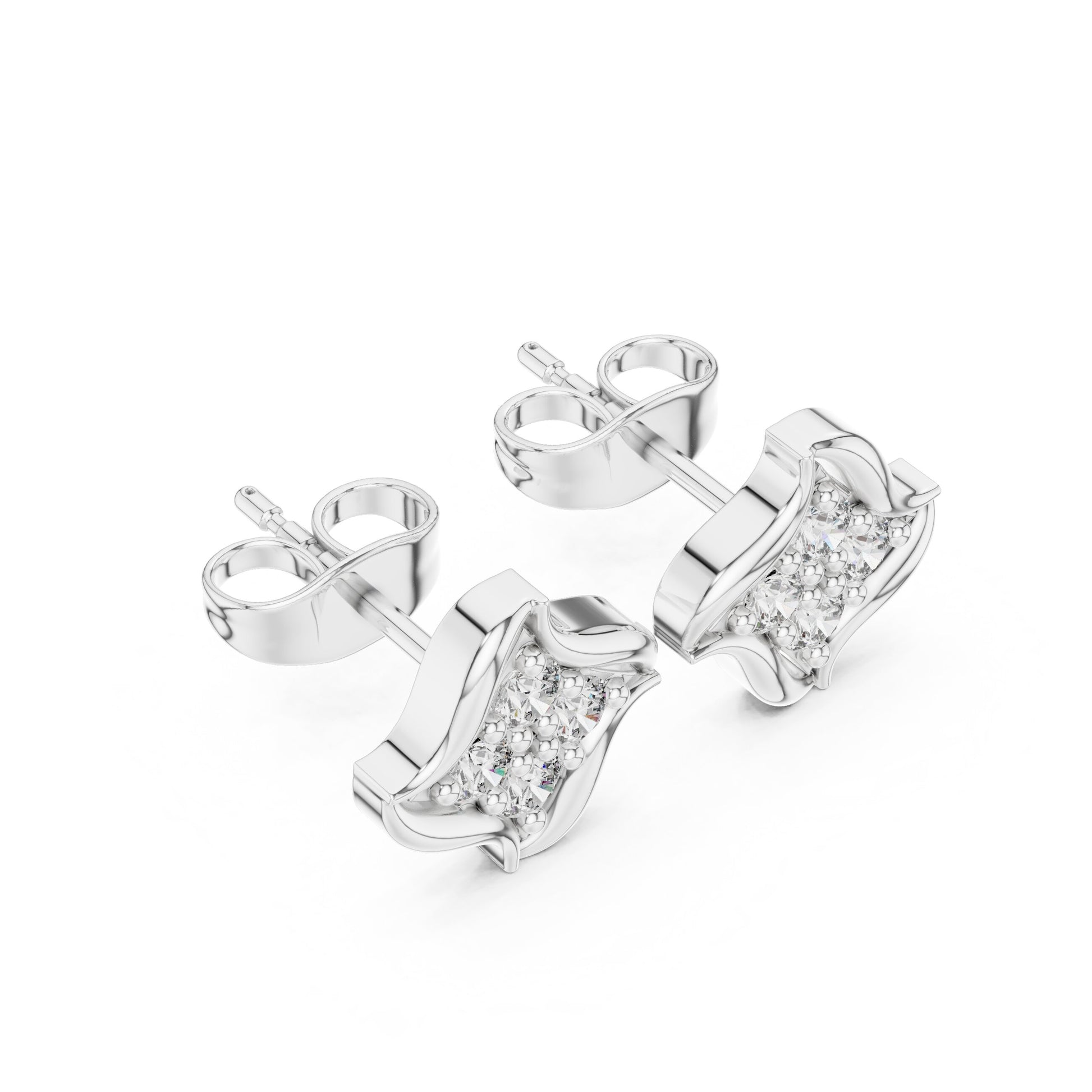 Round Stud Lab Grown Diamond Earrings