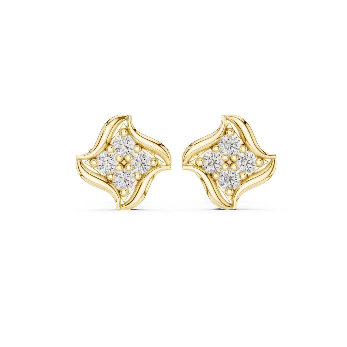Round Stud Lab Grown Diamond Earrings