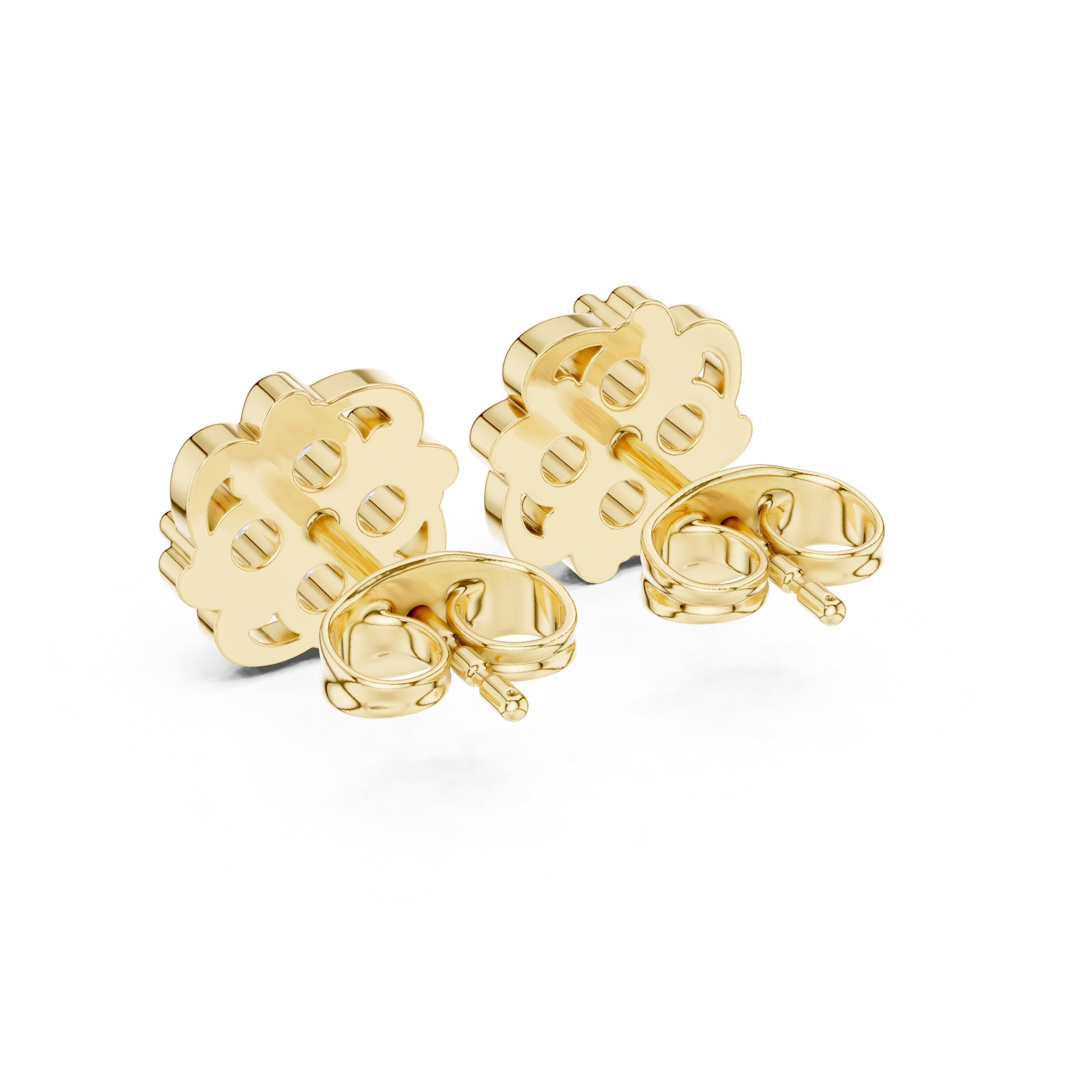 Round Cluster Lab Grown Diamond Earrings