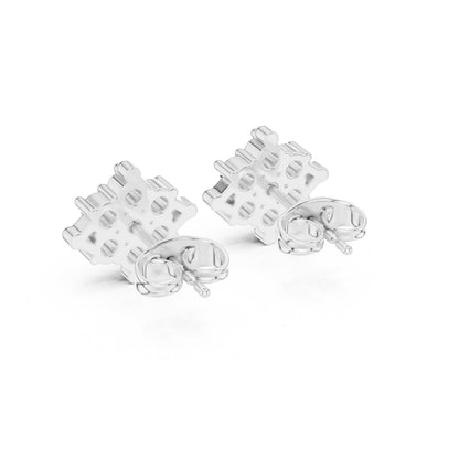 Round Cluster Lab Grown Diamond Earrings
