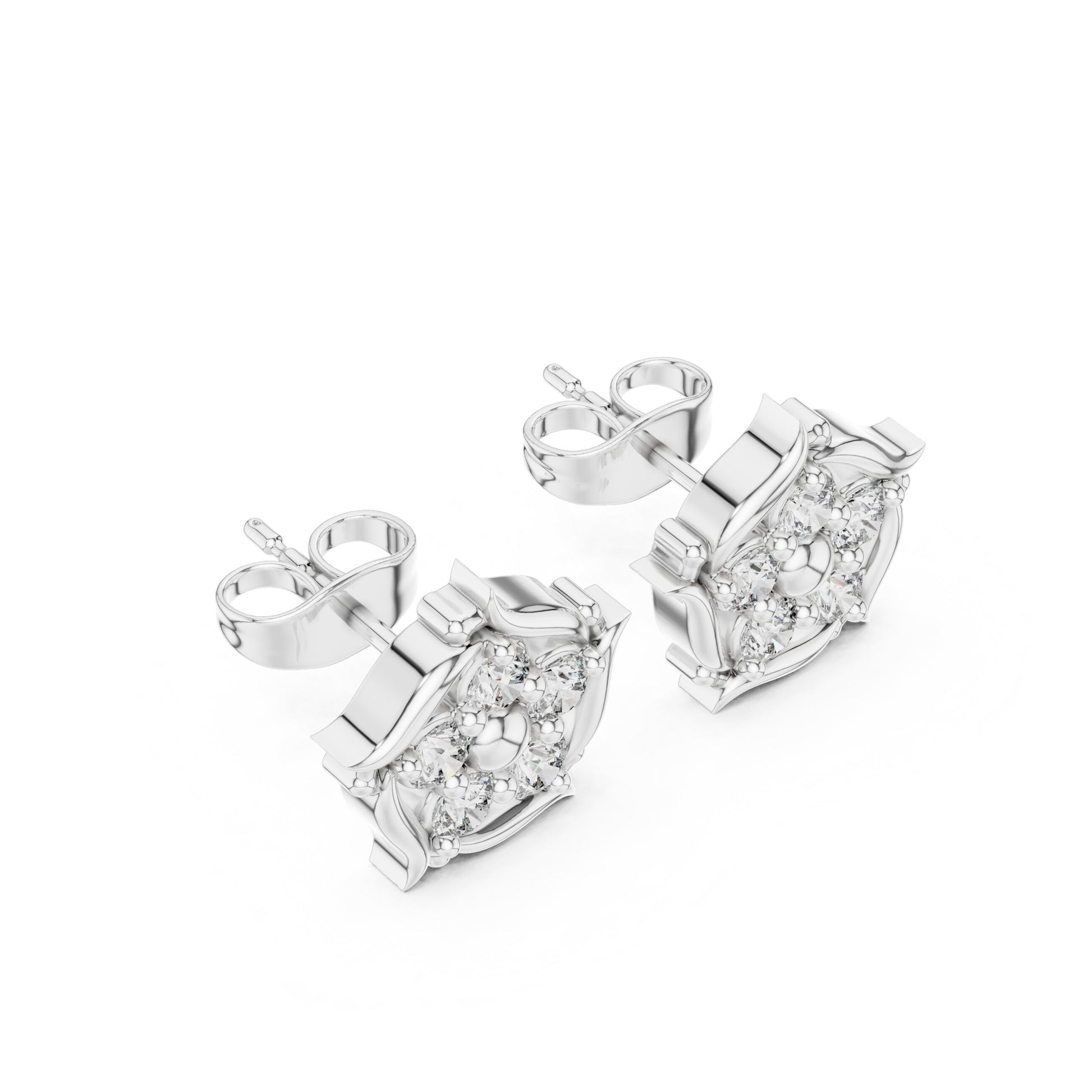 Round Stud Lab Grown Diamond Earrings