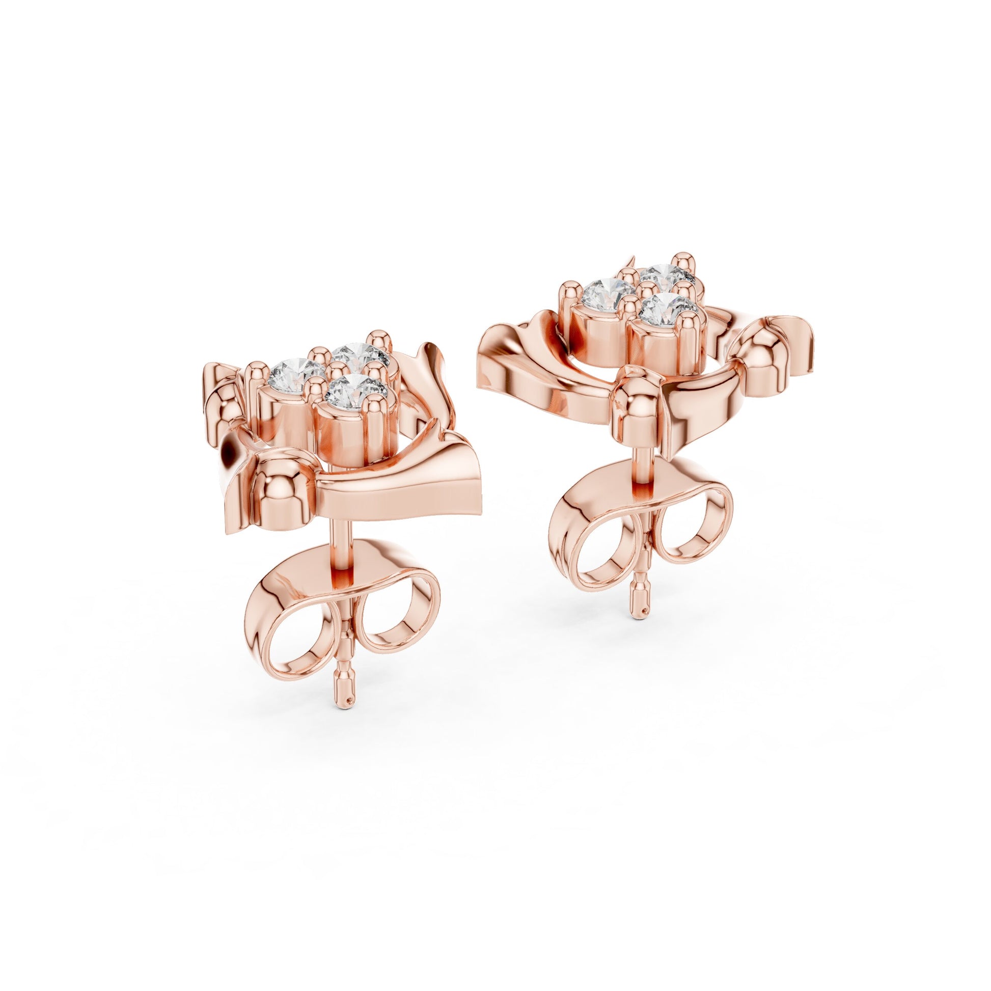 Round Dangle Lab Grown Diamond Earrings