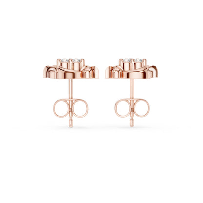 Round Dangle Lab Grown Diamond Earrings