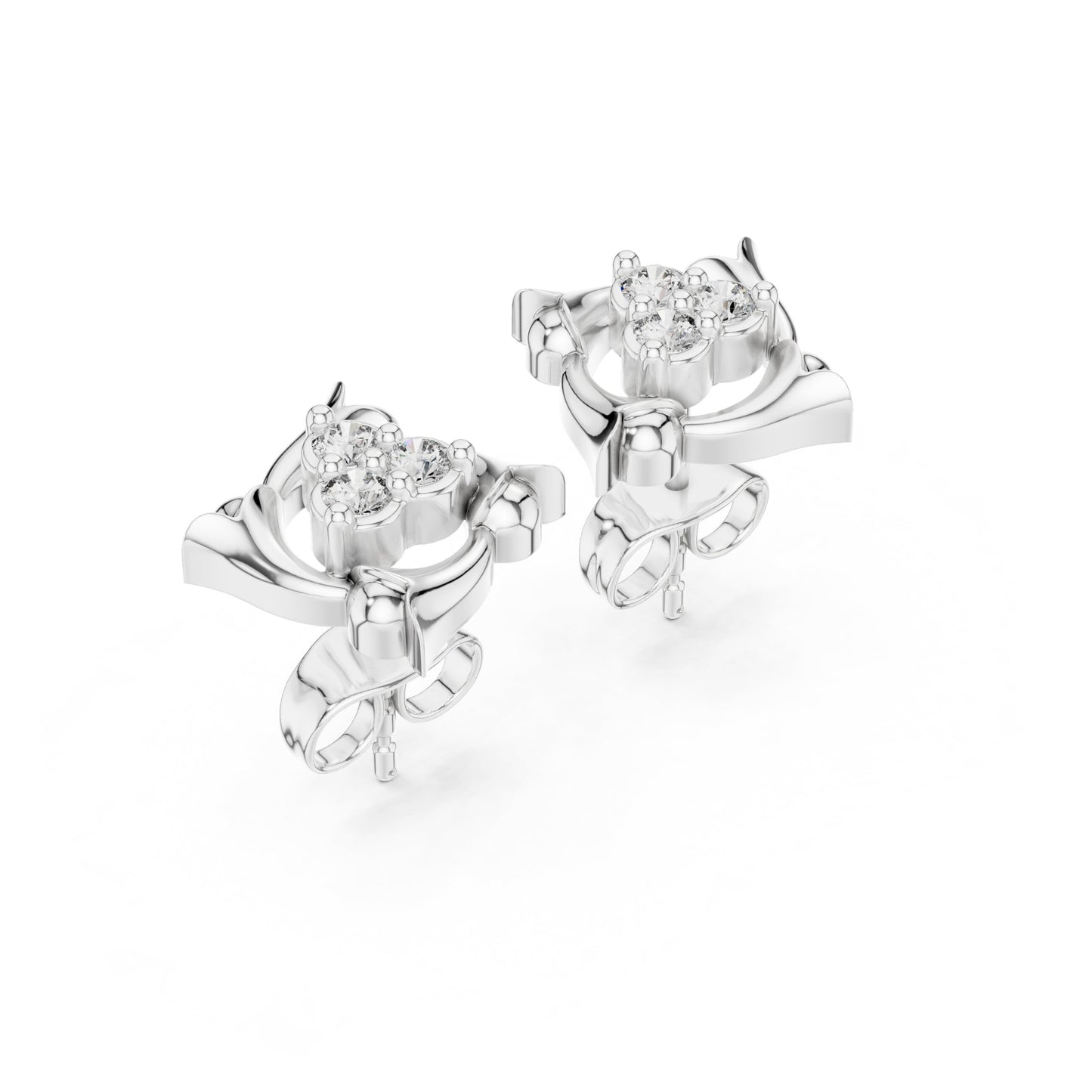 Round Dangle Lab Grown Diamond Earrings