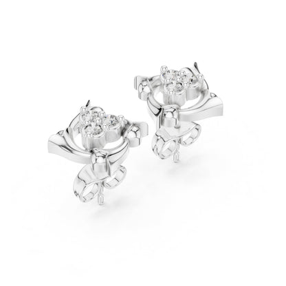Round Dangle Lab Grown Diamond Earrings