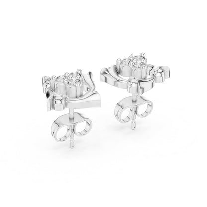Round Dangle Lab Grown Diamond Earrings