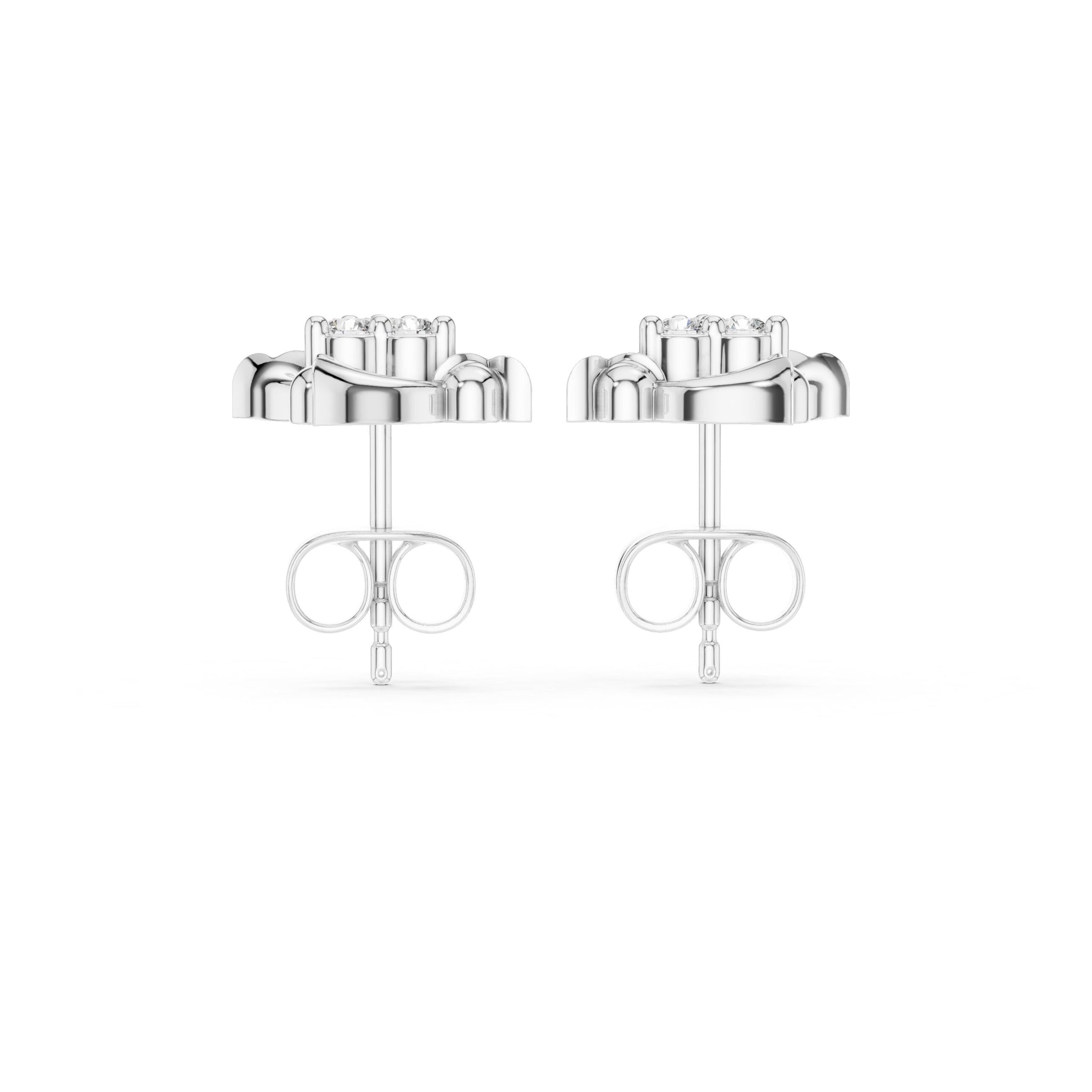 Round Dangle Lab Grown Diamond Earrings