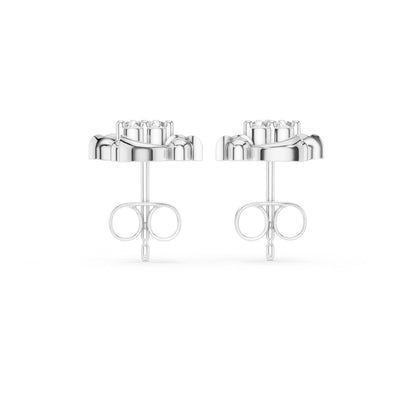 Round Dangle Lab Grown Diamond Earrings