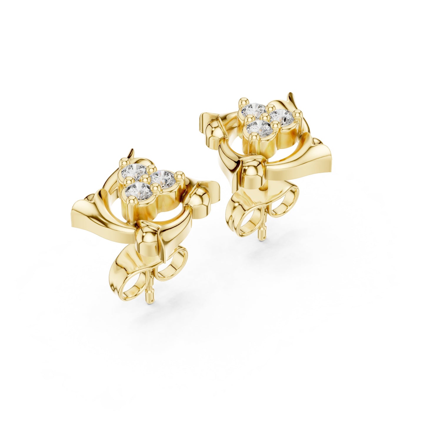 Round Dangle Lab Grown Diamond Earrings