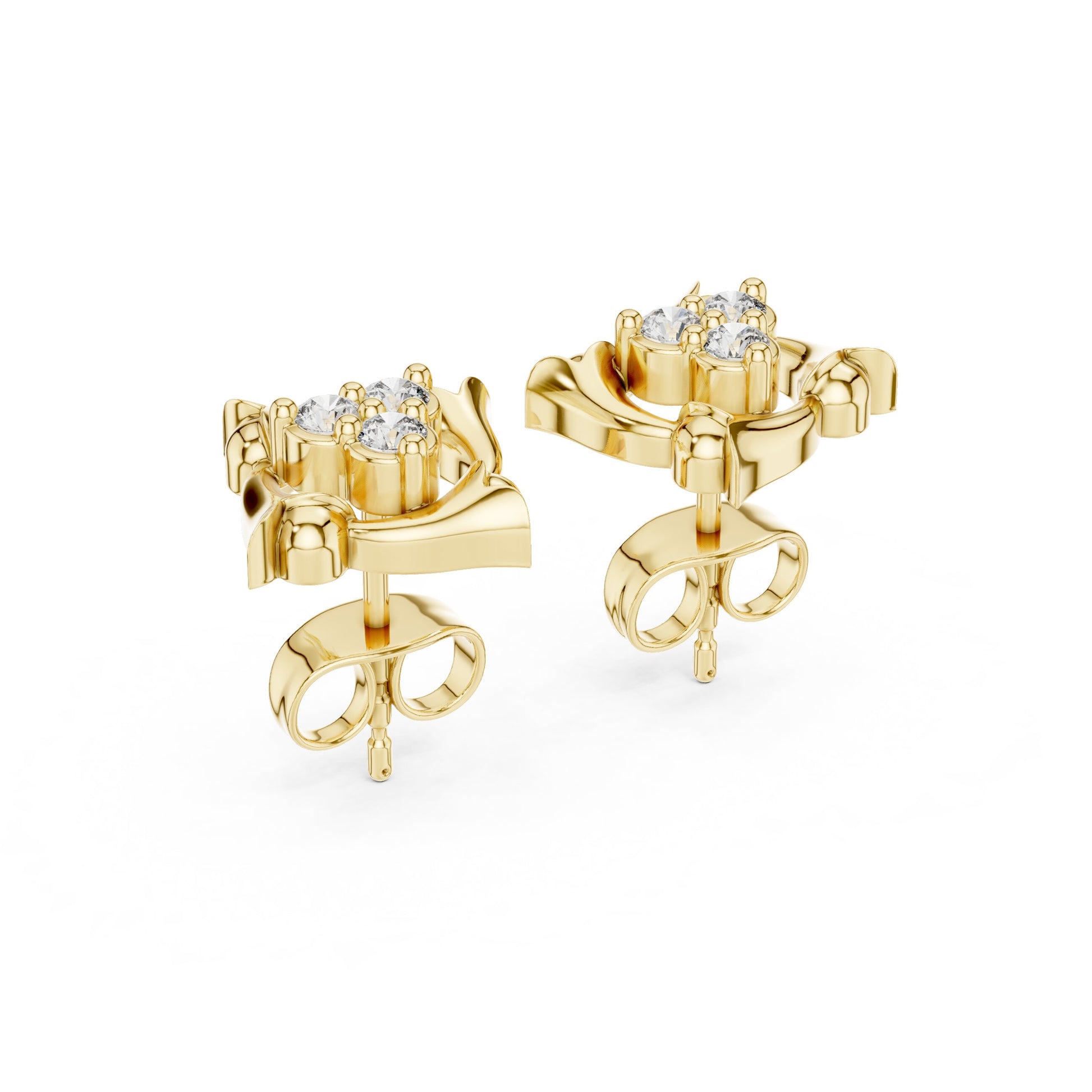Round Dangle Lab Grown Diamond Earrings