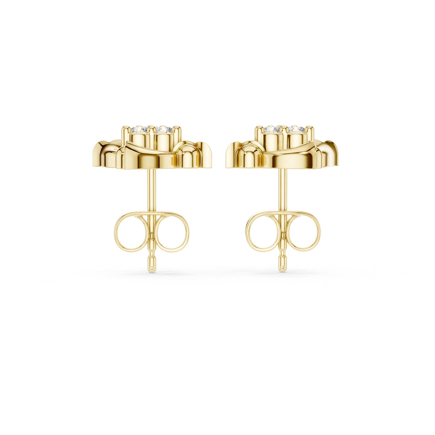 Round Dangle Lab Grown Diamond Earrings