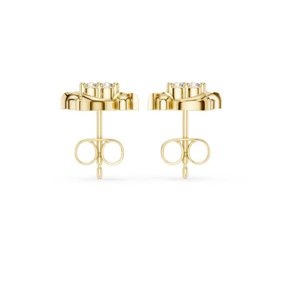 Round Dangle Lab Grown Diamond Earrings