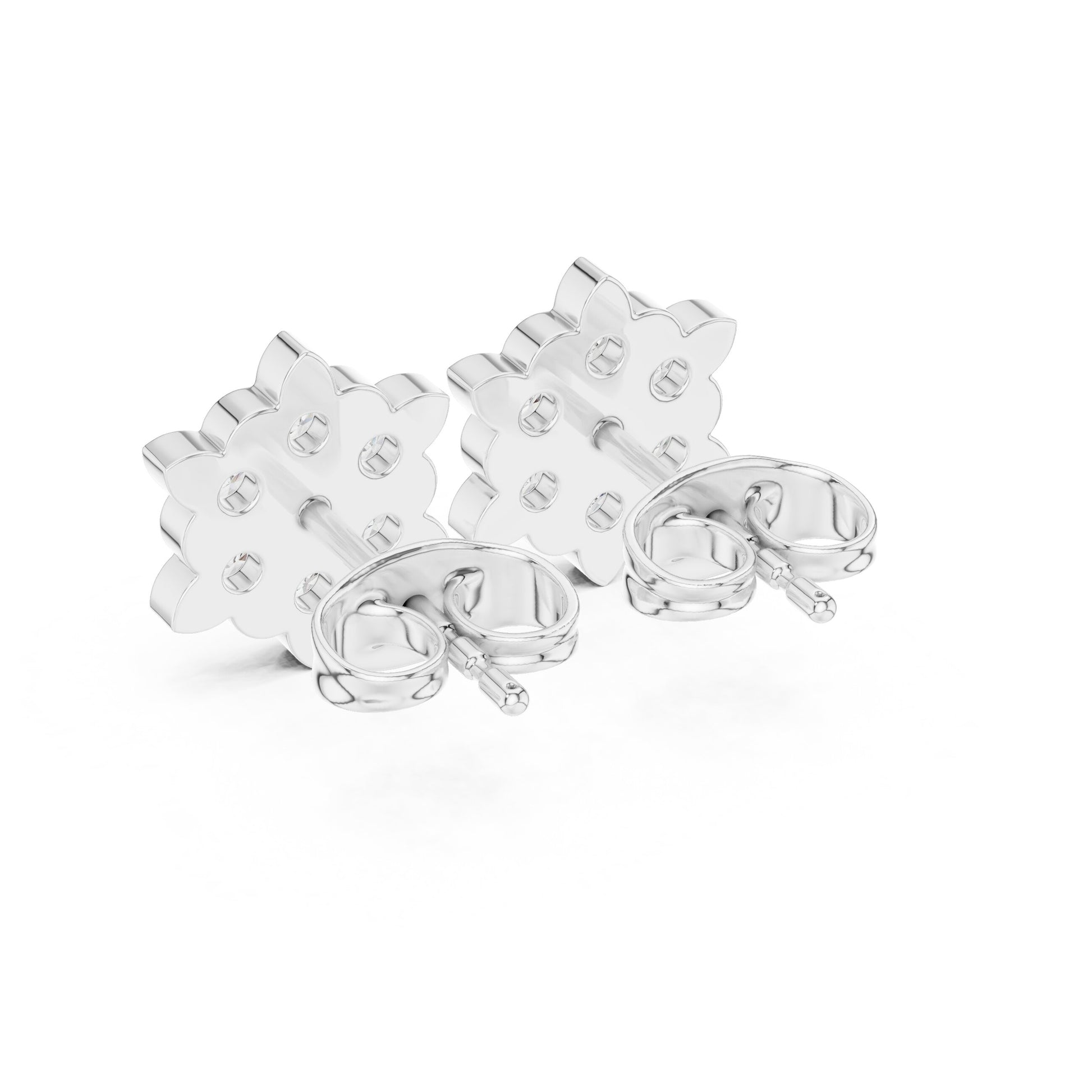 Round Cluster Lab Grown Diamond Earrings