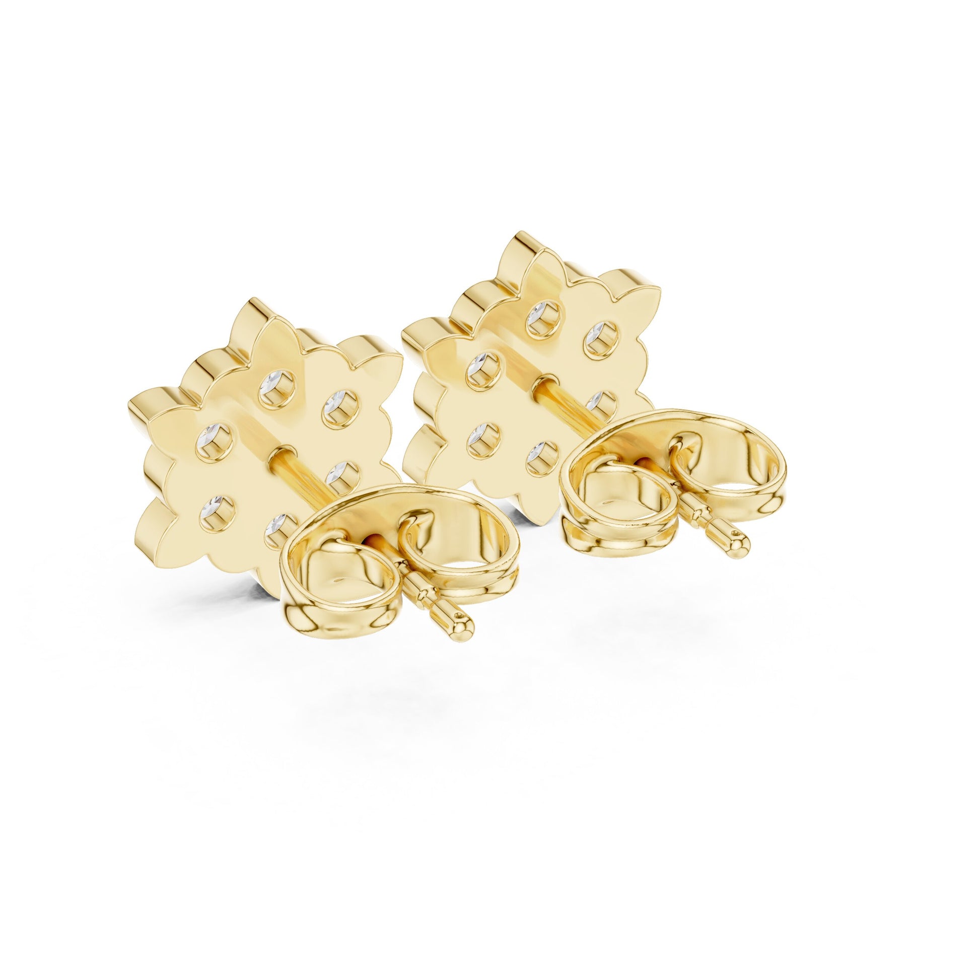 Round Cluster Lab Grown Diamond Earrings