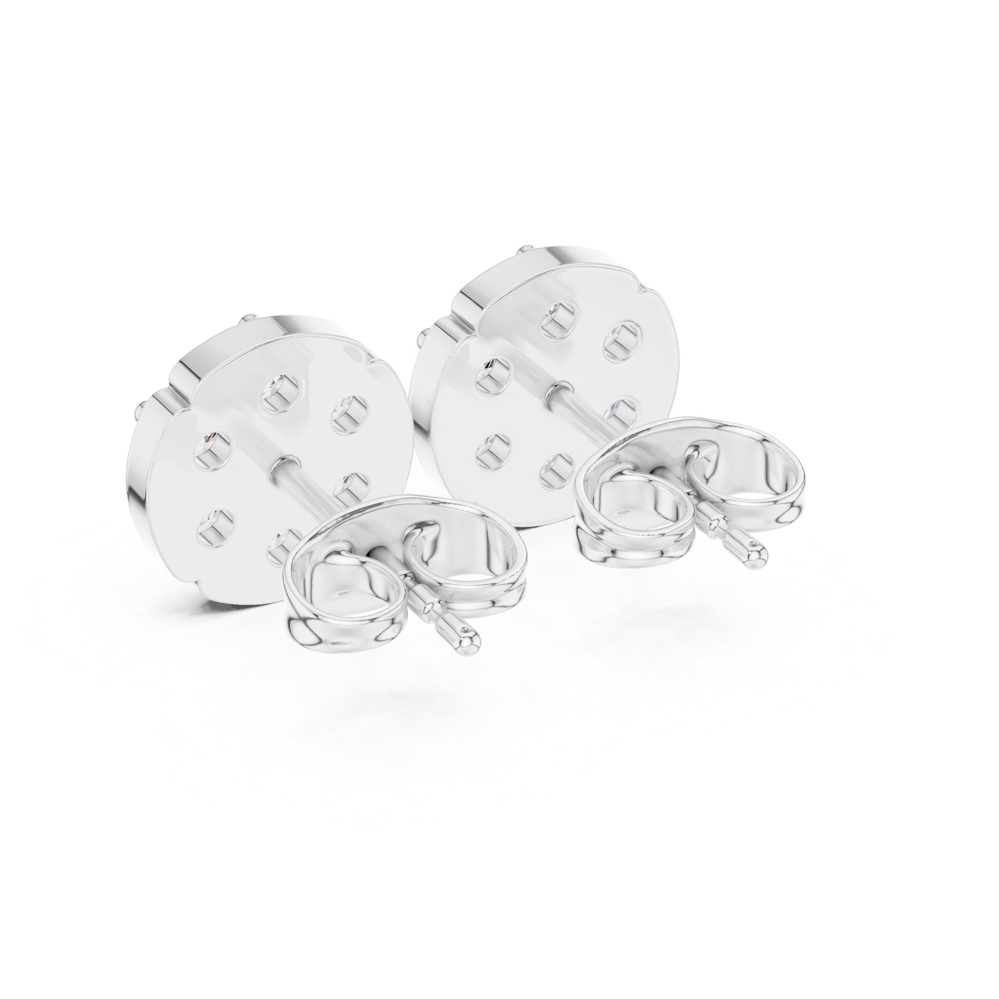 Round Cluster Lab Grown Diamond Earrings