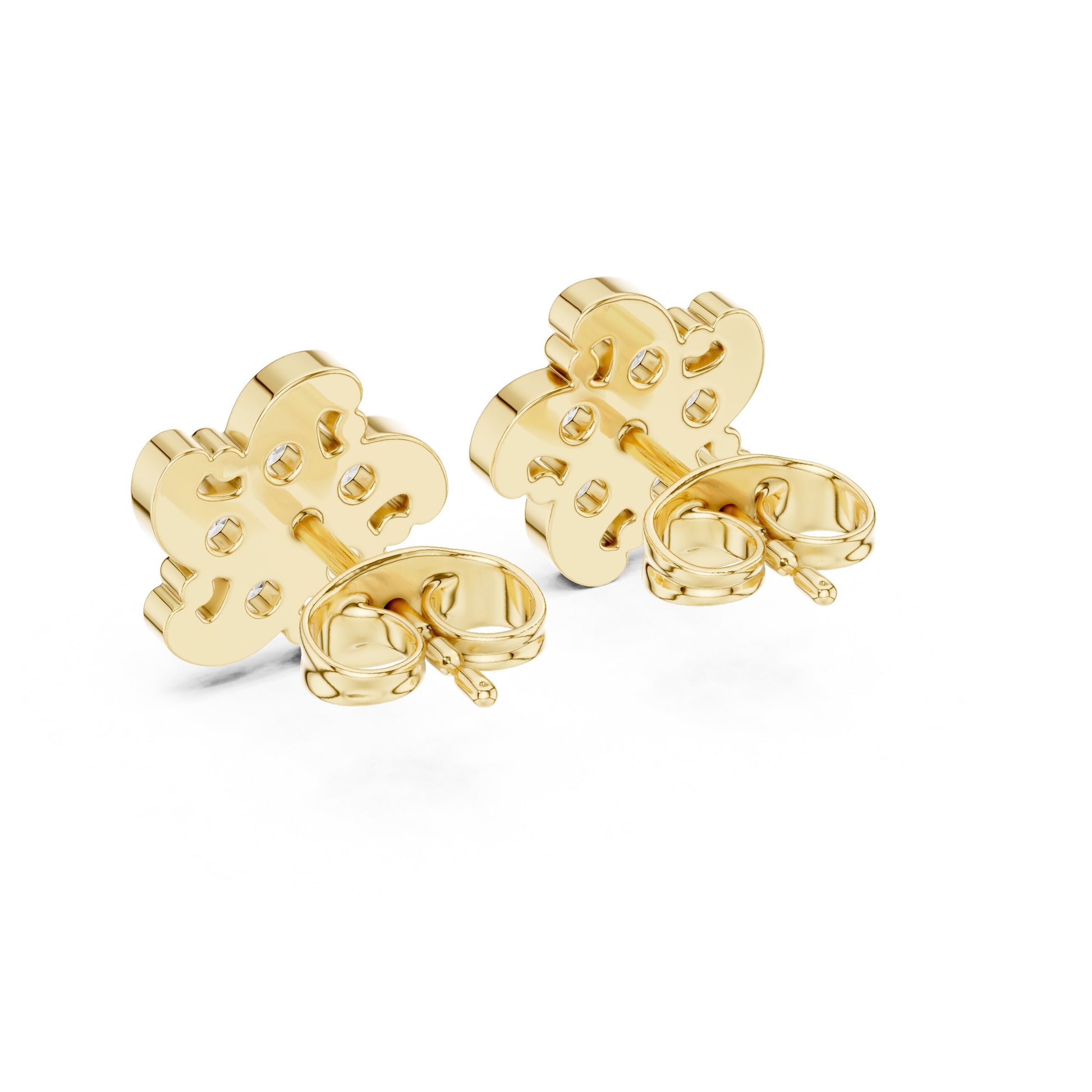 Round Cluster Lab Grown Diamond Earrings