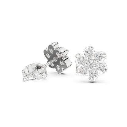 Round Cluster Lab Grown Diamond Earrings