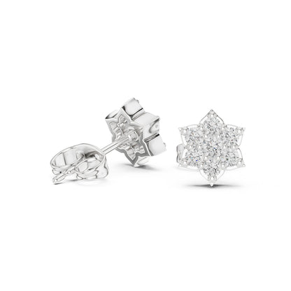 Round Cluster Lab Grown Diamond Earrings
