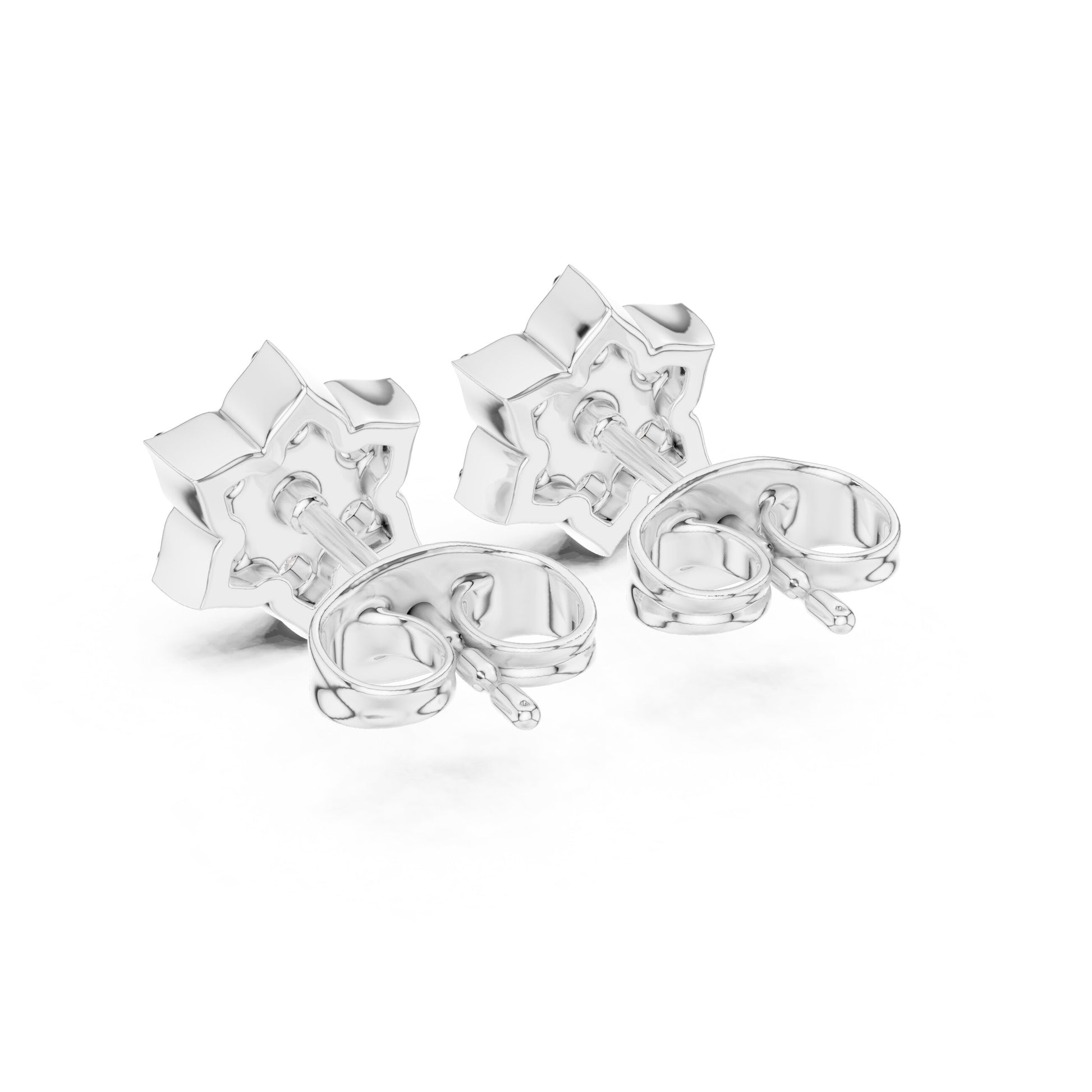Round Cluster Lab Grown Diamond Earrings