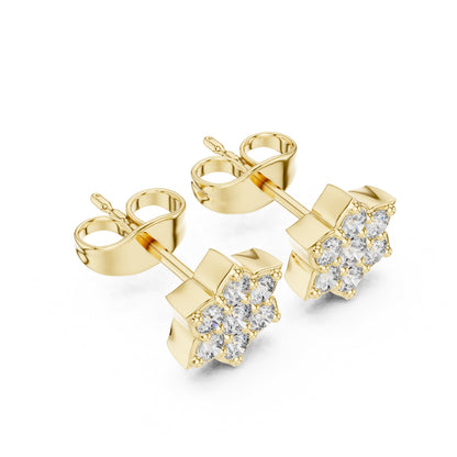Round Cluster Lab Grown Diamond Earrings