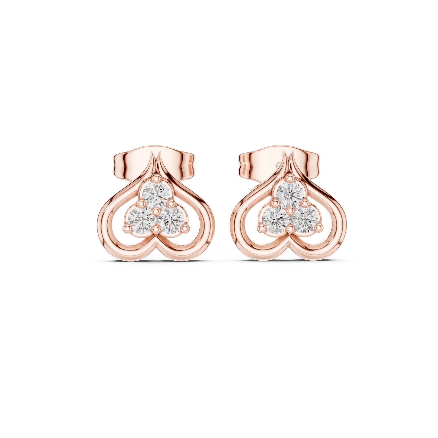 Round Stud Lab Grown Diamond Earrings