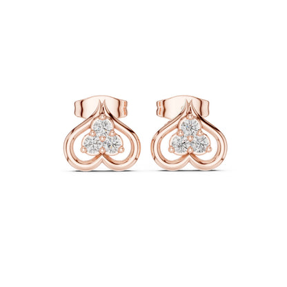 Round Stud Lab Grown Diamond Earrings