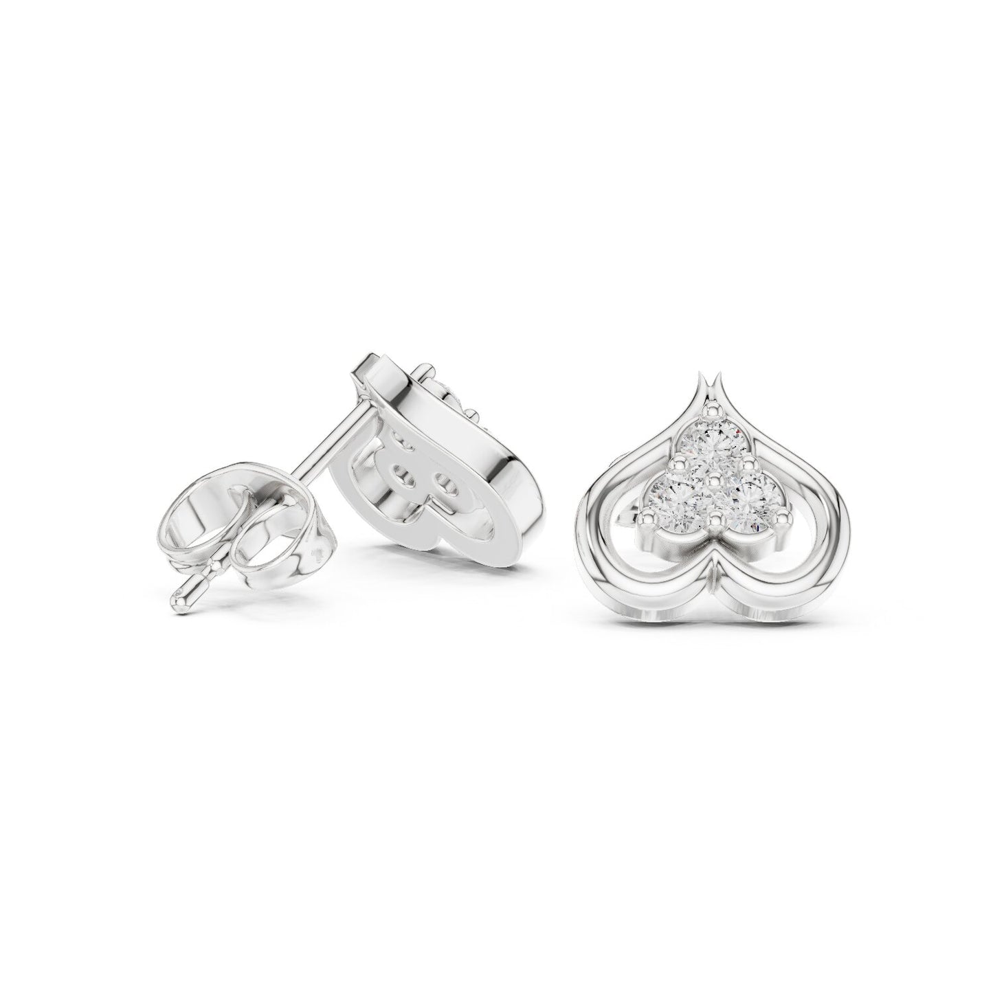 Round Stud Lab Grown Diamond Earrings