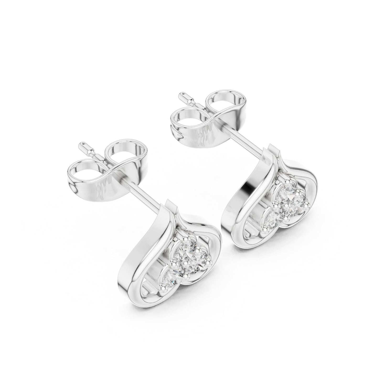 Round Stud Lab Grown Diamond Earrings
