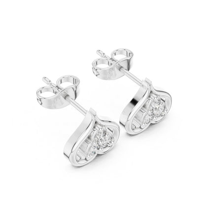 Round Stud Lab Grown Diamond Earrings