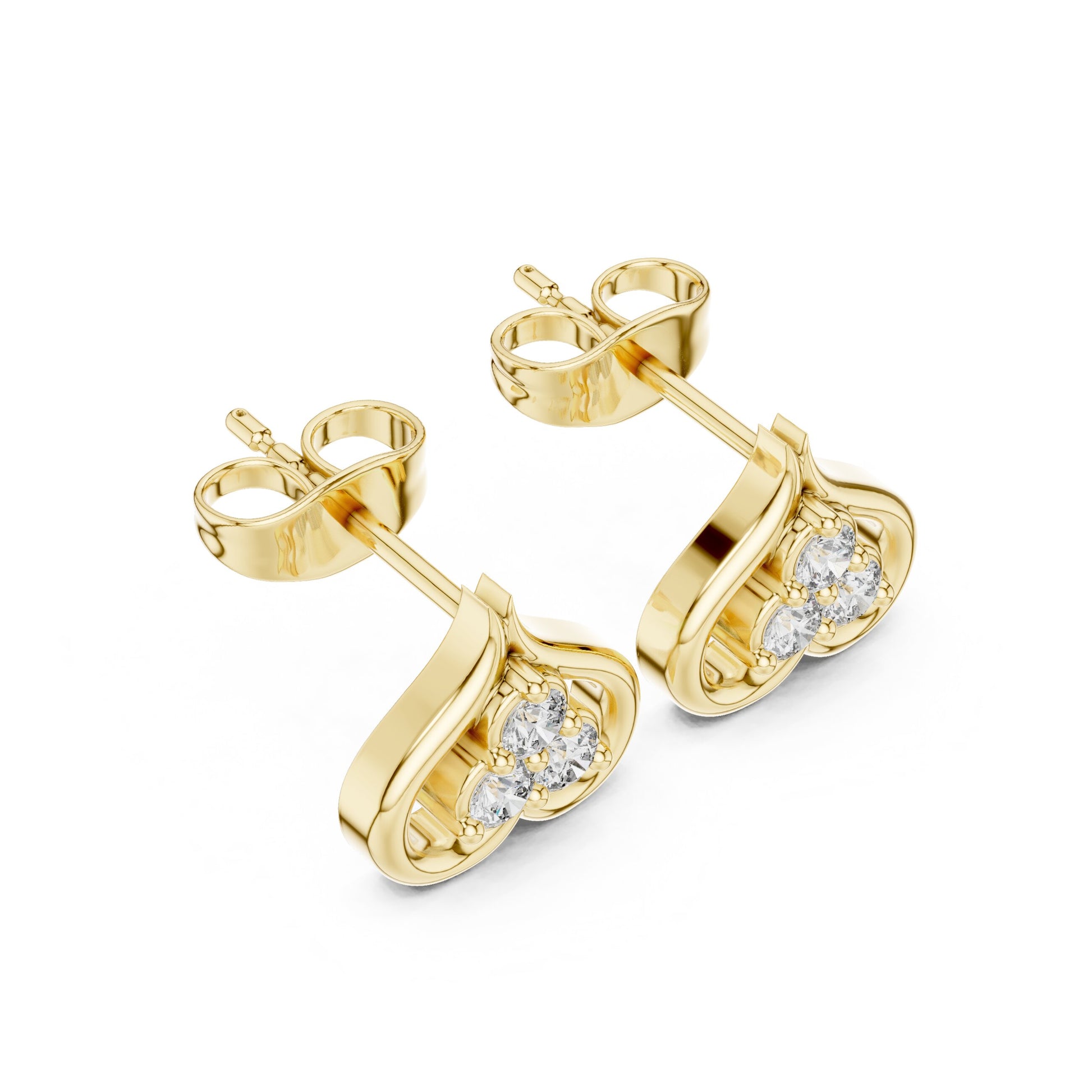 Round Stud Lab Grown Diamond Earrings