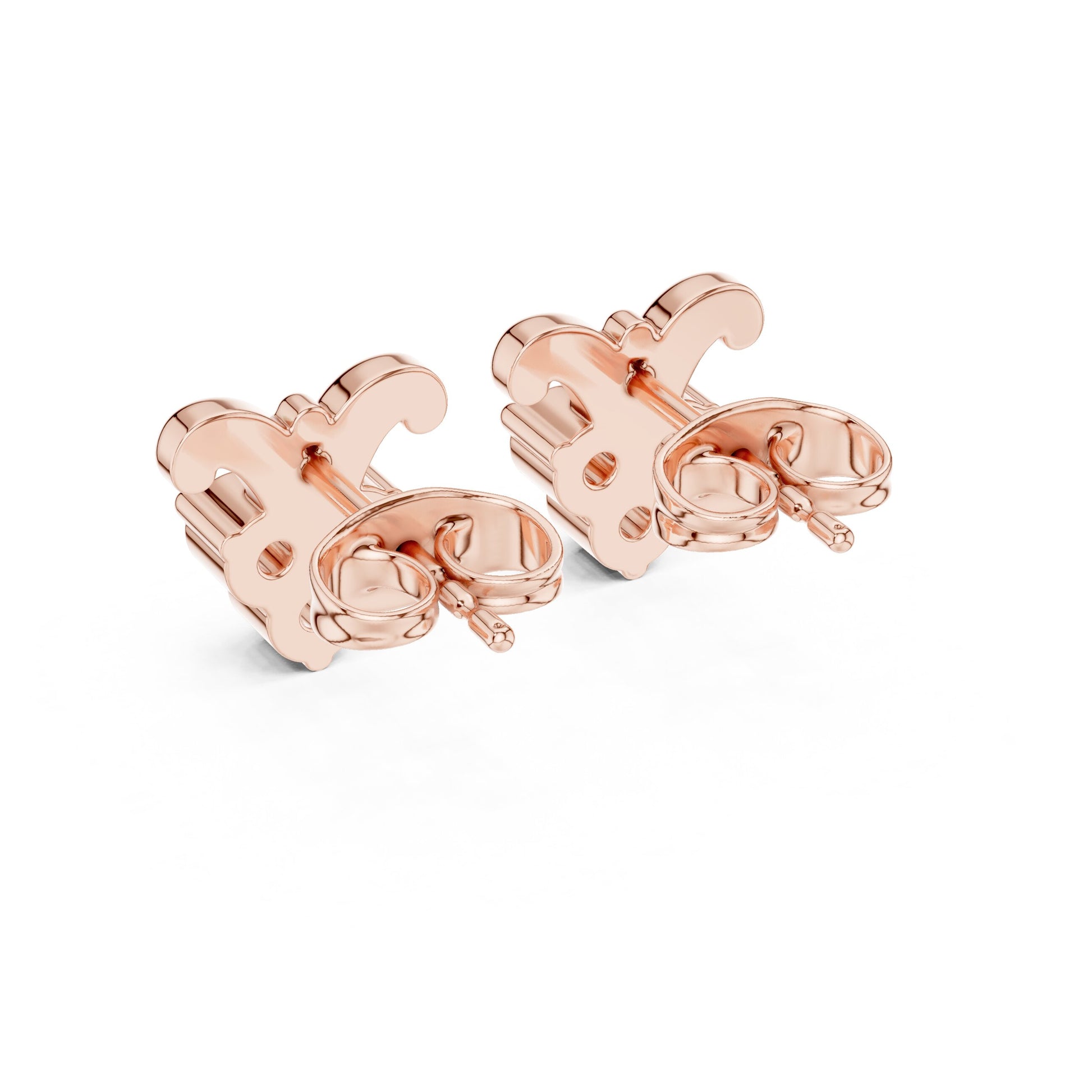 Round Stud Lab Grown Diamond Earrings