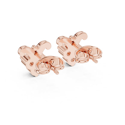Round Stud Lab Grown Diamond Earrings