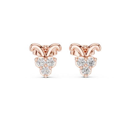 Round Stud Lab Grown Diamond Earrings