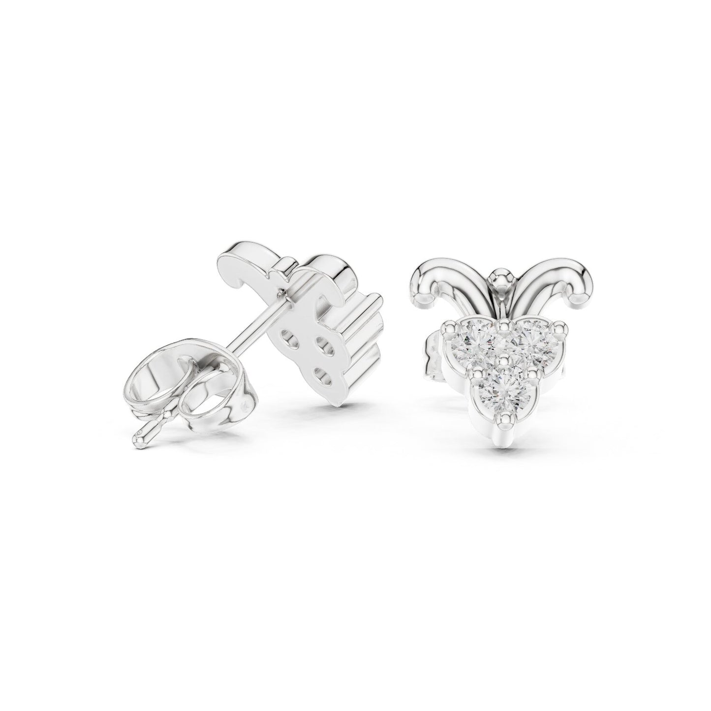 Round Stud Lab Grown Diamond Earrings