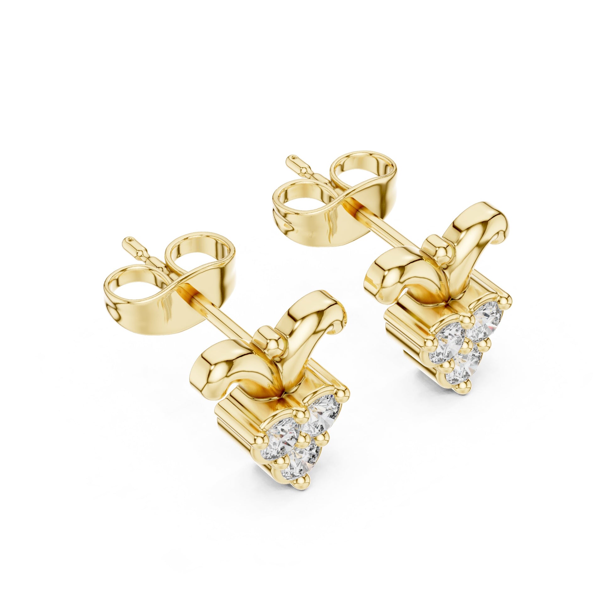 Round Stud Lab Grown Diamond Earrings
