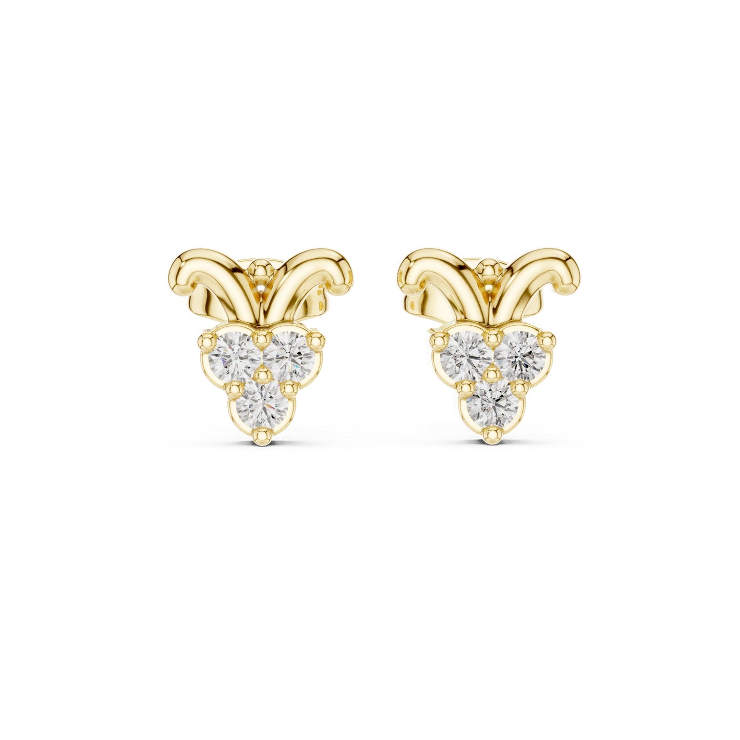 Round Stud Lab Grown Diamond Earrings