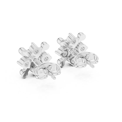 Round Cluster Lab Grown Diamond Earrings