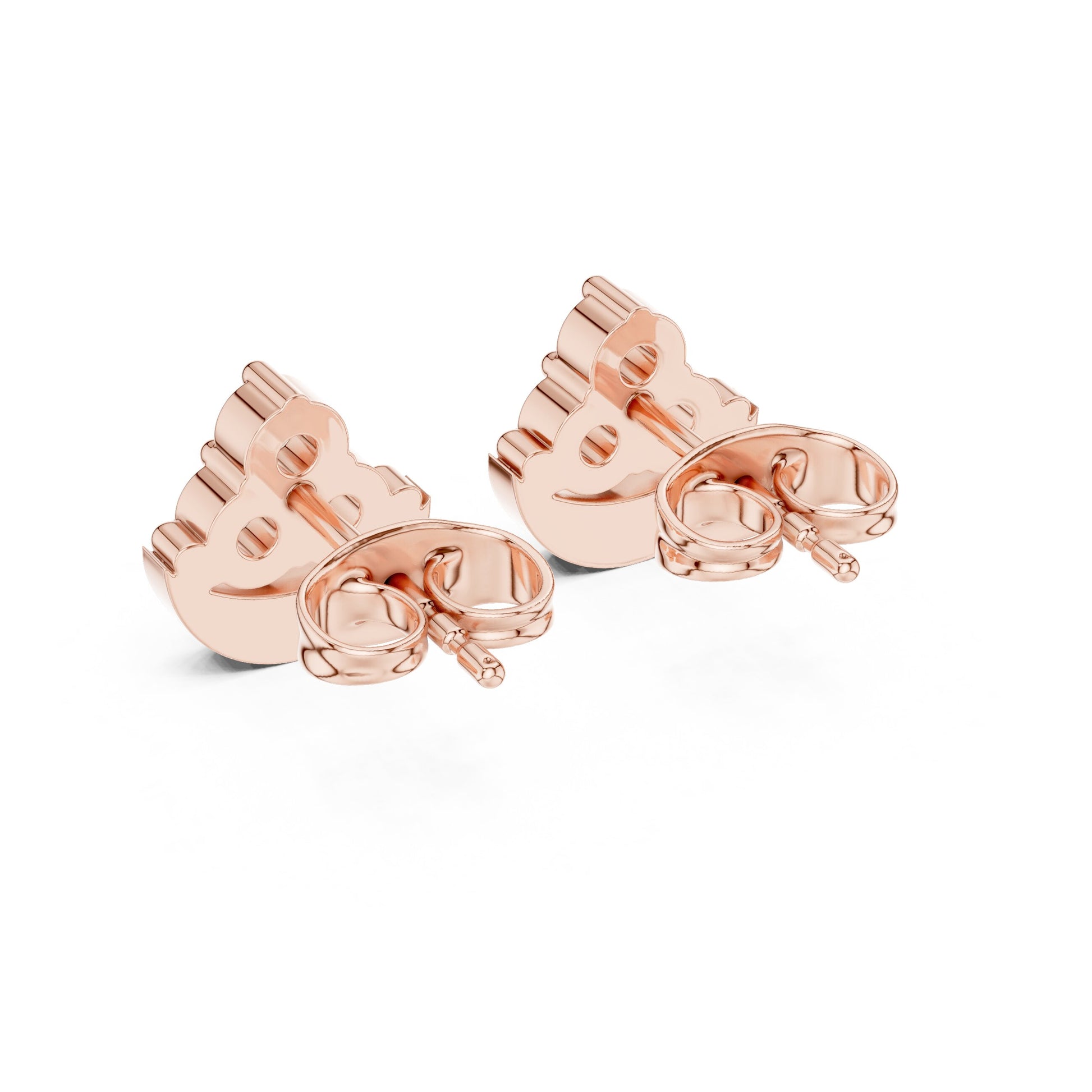 Round Stud Lab Grown Diamond Earrings