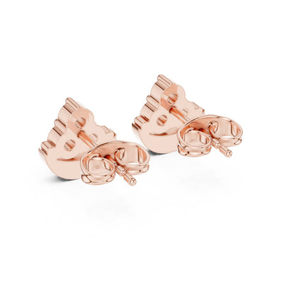 Round Stud Lab Grown Diamond Earrings