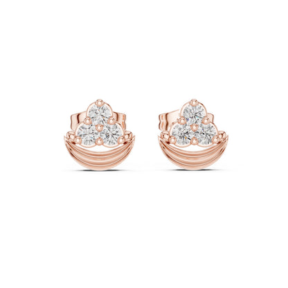 Round Stud Lab Grown Diamond Earrings