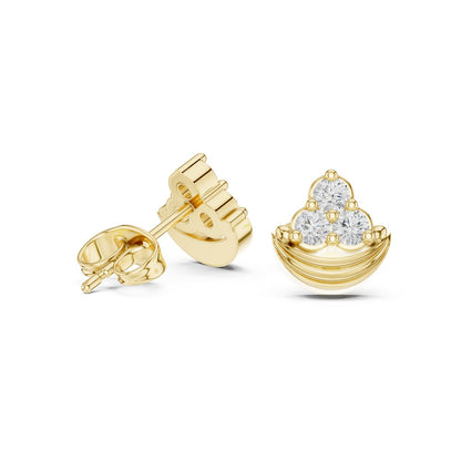 Round Stud Lab Grown Diamond Earrings