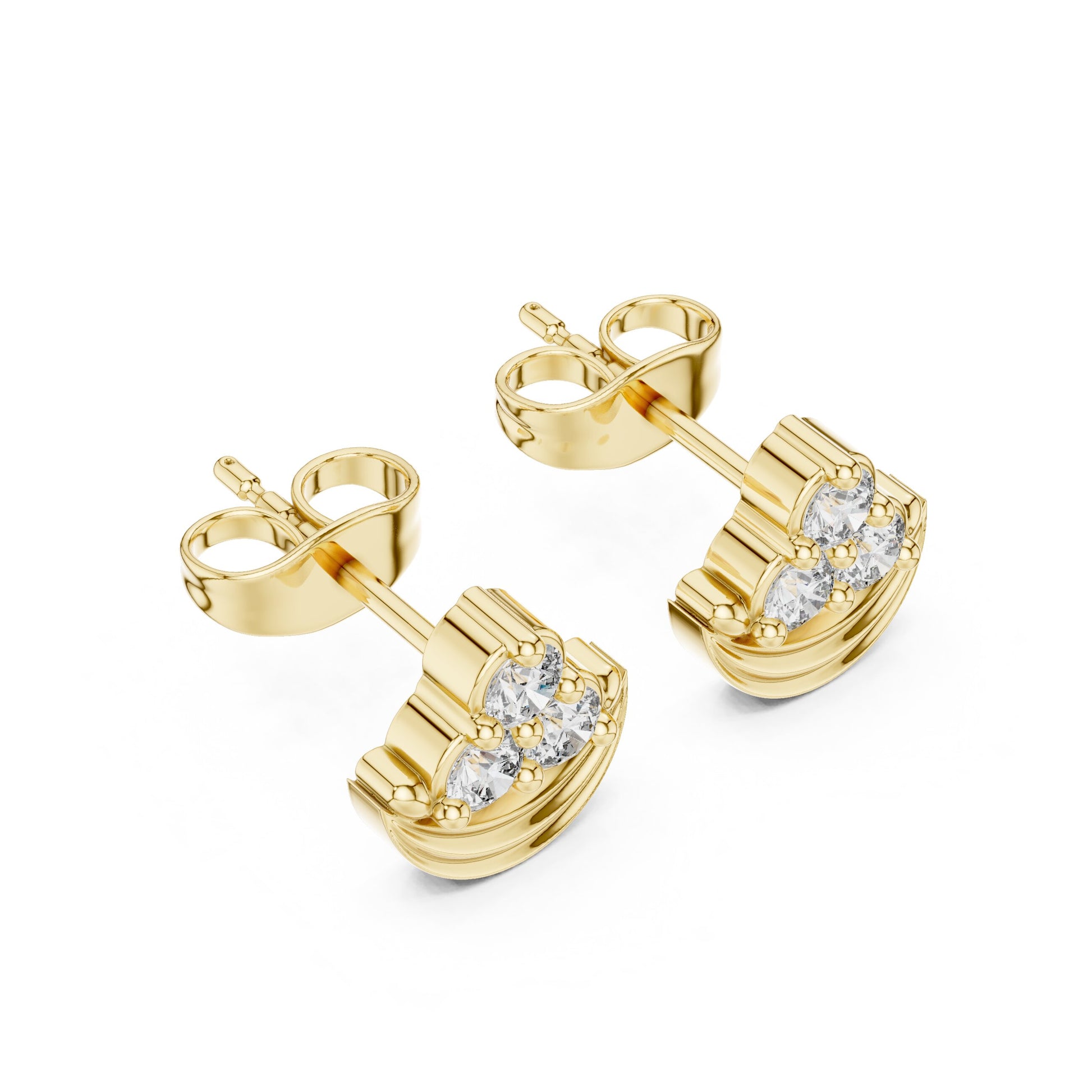 Round Stud Lab Grown Diamond Earrings