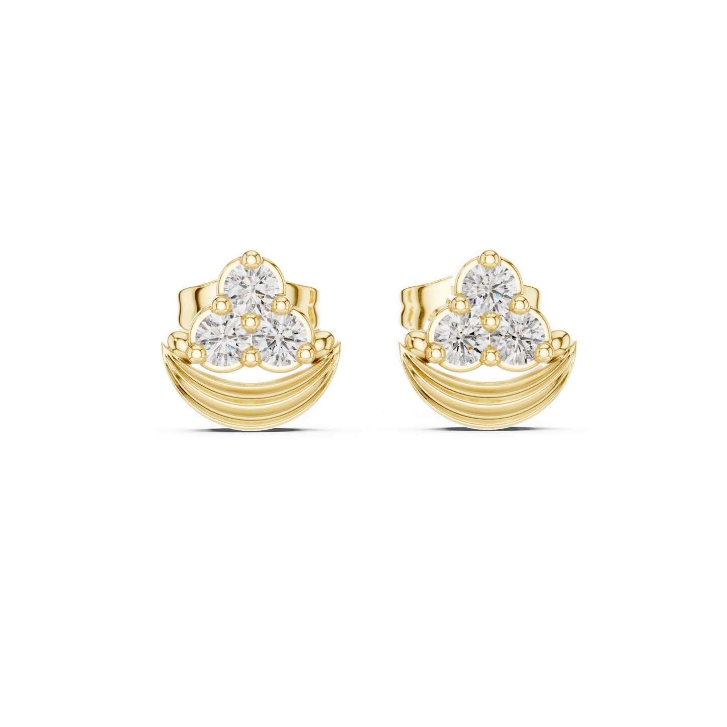 Round Stud Lab Grown Diamond Earrings