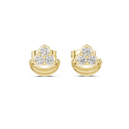 Round Stud Lab Grown Diamond Earrings