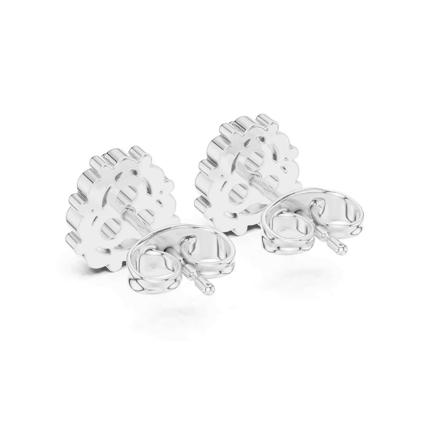 Round Cluster Lab Grown Diamond Earrings