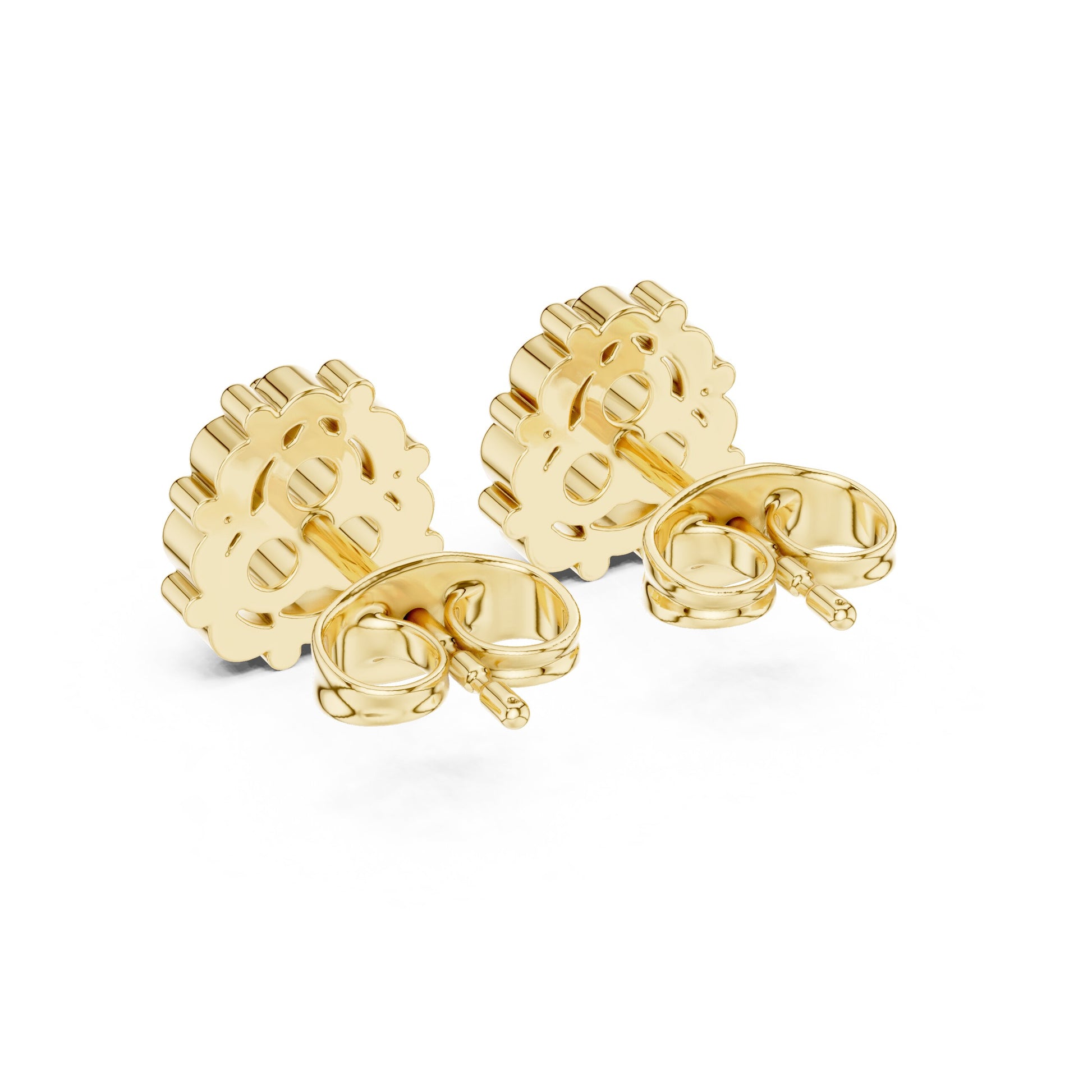 Round Cluster Lab Grown Diamond Earrings