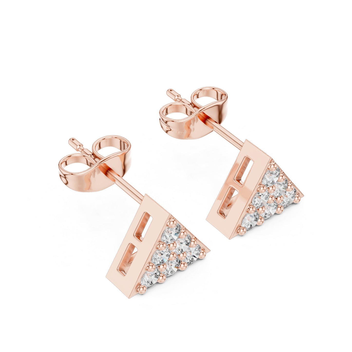 Round Stud Lab Grown Diamond Earrings
